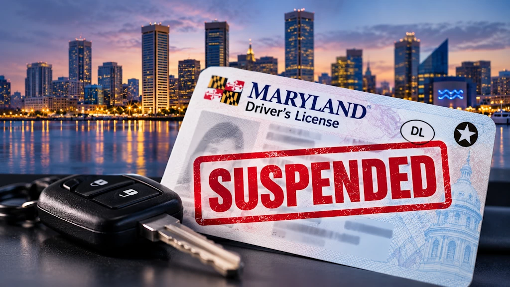 Marylands Ticket Fighter driving while suspended defense